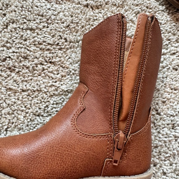 Toddler girls western cowboy boots brown Boots with Floral Embroidery size 6 - Picture 10 of 11